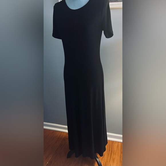 Carole Little Dress Black Rounded Neck Maxi Length SIZE 10 EUC - Picture 6 of 8